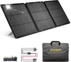 SunJack 120W Foldable Portable Solar Panel Charger with Kickstands, MC4/PD60 USB-C/USB-A, ETFE Monocrystalline, Waterproof Solar Charger for Camping, RV, Power Station, Generator, Off Grid, Emergency
