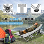 HABUTWAY Camping Cot, Portable Camping Cot for Adult, 28" Wide Sleeping Cot Max Load 600LBS with Thick Mattress and Carry Bag, Portable Camping Bed for Outdoor Camping/Office, Home Nap