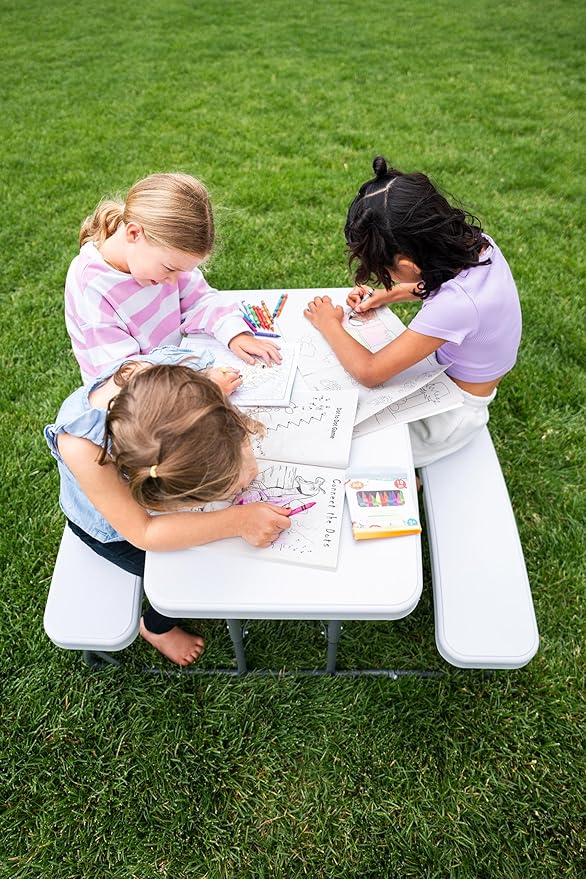 Stansport Compact Kids Picnic Table (G-940), White