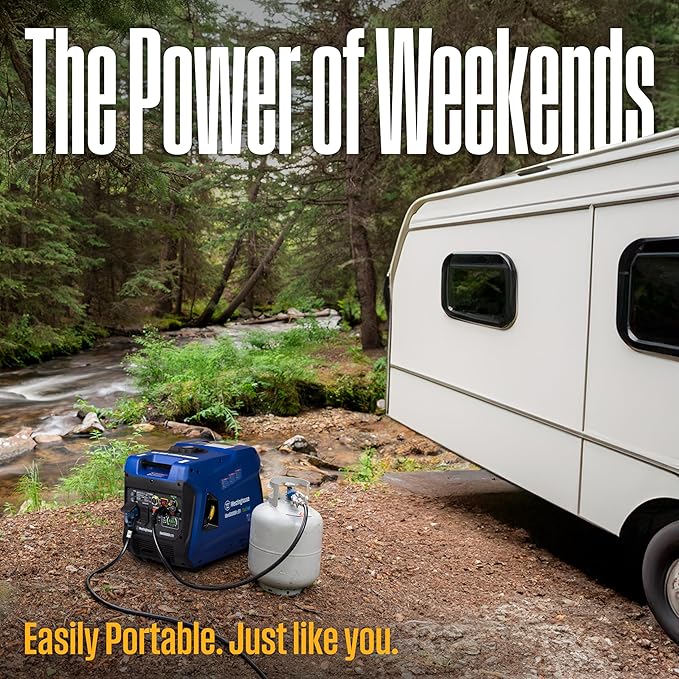 Westinghouse 5000 Peak Watt Super Quiet Dual Fuel Portable Inverter EFI Generator, Remote Electric Start, Gas & Propane Powered, RV Ready, CO Sensor, Parallel Capable, CARB Compliant
