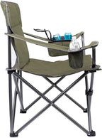 Internet's Best XL Padded Camping Folding Chair - Cooler Bag - Outdoor - Sports - Insulated Cup Holder - Heavy Duty - Carrying Case - Beach - Extra Wide - Quad