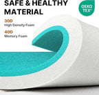 Floor GAIALOOP Memory Foam Car Camping Bed Glamping Roll Up Futon Mattress, Japanese Floor Sleeping Mat Camp Cot Mattress Pad Travel Guest Side Sleepers [Single: 75 * 30 * 3'']