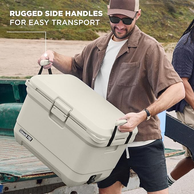 Coleman Pro Heavy-Duty 45qt Ultra-Light Premium Hard Cooler, Extra-Thick Insulation Keeps Ice up to 4 Days, 74-Can Capacity