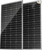 Epoch 400W Bifacial Solar Panels,N-Type 12/24 Volt Monocrystalline Solar Panel, High-Efficiency Waterproof Solar Module for RV Camping, Boat, Marine,Off-Grid[200w×2pcs]