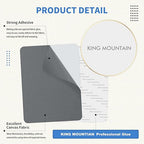 KING MOUNTAIN Canvas Repair Patch 9 x11 Inch 4 Pcs Self-Adhesive Waterproof Fabric Patch for Sofas, Tents, Furniture,Tote Bags, Car Seats (Charcoal Grey)