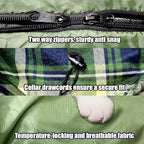 ShinHye 0 Degree Sleeping Bag for Adults - Cotton Flannel 4 Season Cold Weather Winter, XXL Big and Tall Camping Sleeping Bag with Compression Sack