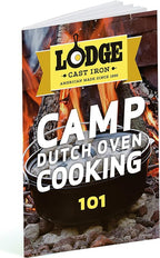Lodge 8 Quart Pre-Seasoned Cast Iron Camp Dutch Oven with Lid - Dual Handles - Use in the Oven, on the Stove, on the Grill or over the Campfire - Black