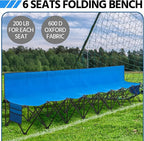 Yaheetech Foldable Sideline Bench 600D Oxford Double Layer Fabric