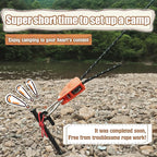 Hikeman Camping Rope with Ratchet Pulley,Quick Setup Outdoor Guy Lines Adjustable Tent Tie Downs Rope Hanger for Canopy,Kayak and Canoe,Grow Light (4PCS,Fluorescent Green)