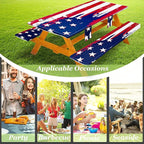 Picnic Table Cover with Bench Covers Table Cloth Tablecloth Summer Outdoor Rv Patio Tent Camping Glamping Campsite Camper Essentials Accessories Items Gear Gadgets Stuff Necessities Supplies Must Have