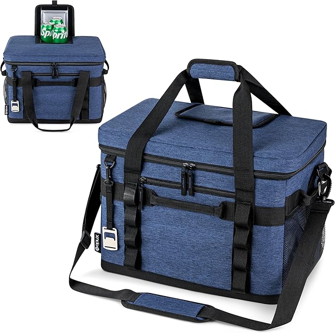 OPUX Cooler Bag, 48/60 Cans Insulated Soft Collapsible Portable Cooler, Soft Sided Leakproof Cooler for Beach Camping with Shoulder Strap, Ice Chest for Travel Road Trip Picnic