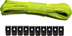 LiteOutdoors Guyline & Tensioner Kit - 1.8mm Diameter - 60 or 100 feet - Ultralight Reflective Tent Cord, Lightweight Non-Slip Cord Adjusters. Camping, Hiking, Paracord