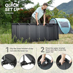 MARCHWAY Ultralight Folding Tent Camping Cot Bed, Portable Compact for Outdoor Travel, Base Camp, Hiking, Mountaineering, Lightweight Backpacking (Black)