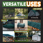 RAINDEWAY 10 Pack Tarps 6x8 Feet Small Tarp Waterproof,5.5 Mil Thick,Multipurpose Waterproof Poly Tarp Cover with Metal Grommets and Reinforced Edges,Green Tarps