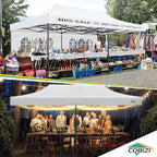 COBIZI Heavy Duty 10x20 Pop up Canopy Tent with 6 Sidewalls, Commercial Instant Canopies Tents for Parties Waterproof Gazebos with Roller Bag, All Season Wind & Waterproof UPF50+,Thickened Frame