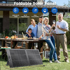 100W Portable Solar Panel for Power Station, 23.7% High Efficiency Foldable Solar Charger with XT60/MC4/Anderson Output for Outdoor Camping RV Emergency Backup Off Grid