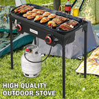 Vivicreate High Pressure Propane Gas Outdoor Camping BBQ Grill Stove Burner Estufas de Gas para Cocinar Afuera Es gas propano Regulator 20 PSIG