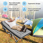 HABUTWAY Camping Cot, Portable Camping Cot for Adult, 28" Wide Sleeping Cot Max Load 600LBS with Thick Mattress and Carry Bag, Portable Camping Bed for Outdoor Camping/Office, Home Nap