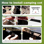 Camping Cot for Adults, Height Adjustable Sleeping Cot, Supports 300 lbs, Lightweight Compact Foldable for Backpacking, Hiking, Travel, Beach, Truck & Office Nap | Flyernature