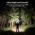 Lepro 320015 Battery Powered Headlamp - 1300Lux Super Bright LED Head Lamp with Red Light, IPX4 Waterproof Headlights for Outdoor Camping, Hiking, Hunting, Power Outages, Emergency, Hurricane - Blue