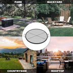 Stanbroil Heavy Duty X-Marks Fire Pit Cooking Grill Grates with Support X Wire - Outdoor Round BBQ Campfire Grill Grid - Camping Cookware, 30 Inch