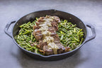 Lodge 12 Inch Pre-Seasoned Cast Iron Skillet - Dual Assist Handles - Use in the Oven, on the Stove, on the Grill, or Over a Campfire - Black