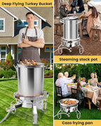 AOSION 200,000/BTU Stainless Steel Single Burner Propane Stove,Heavy Duty Outdoor Propane Burner Gas Stove Cooker,High-Pressure Outdoor Burner for Cooking for Turkey Fryer,Crawfish Boil,Home Brewing.