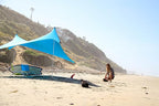 Neso Grande Portable Beach Tent Sun Shelter - Lightweight Beach Shade Canopy - Easy Setup for Family Outings - Patented Reinforced Corners - UPF 50+ Sun Protection - 7ft Tall, 9 x 9ft