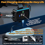 220000 Lux Bright Camping Headlamp Function 17 Modes Motion Sensor Adjustable Focus, More Than 95H Standby IP65 Waterproof, 125°Angle Head Lamp for Fishing Hiking Bike Hardhat