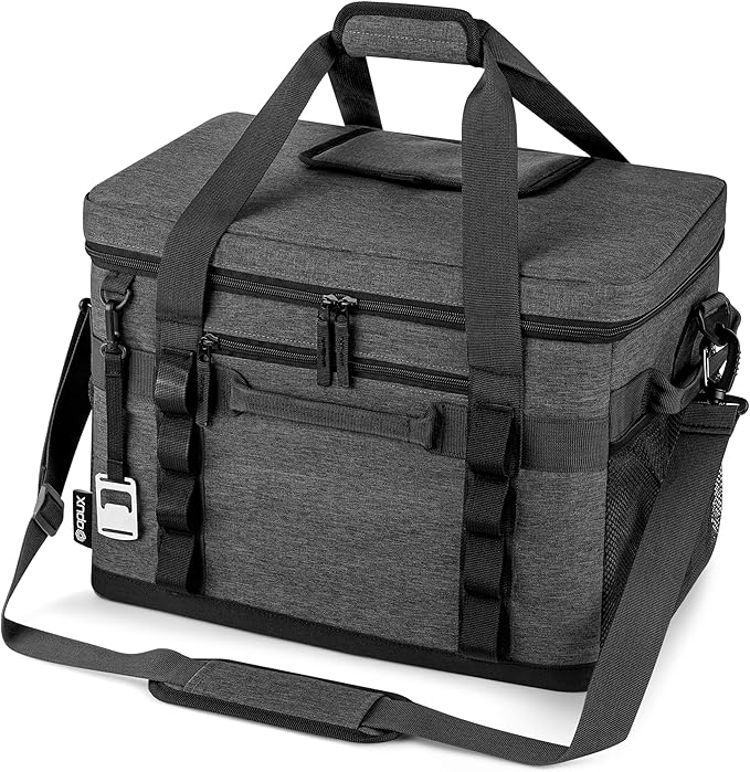 OPUX Cooler Bag, 48/60 Cans Insulated Soft Collapsible Portable Cooler, Soft Sided Leakproof Cooler for Beach Camping with Shoulder Strap, Ice Chest for Travel Road Trip Picnic