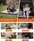Kingcamp FLEXIREST Inflatable Sleeping Pad for Camping, No Sag PVC-Free High-Support Air Camping Mattress Single Twin Double Sleeping Mat for Car Tent Outdoor Glamping Cot Travel, 1100lbs Capacity