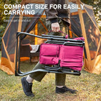 EVER ADVANCED Portable 30.7" Seat Height Tall Folding Camping Chair Directors Chair High Foldable Bar Stool with Side Table for Makeup Artist, Sports Event, Craft Show, Supports 350LBS