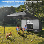 KAMPKEEPER Side Tent,Camping Tent for 10' x 10' Pop Up Canopy, Easy Set Up Gazebo,Compatible with 10' Wide Canopy Tents (Black)