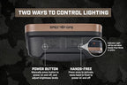 Spec Ops Tools Rechargeable LED Headlamp with Removable Light, 280 Lumens, Waterproof, Adjustable Headband, 2 Light Modes, 3% Donated to Veterans, Tan/Black