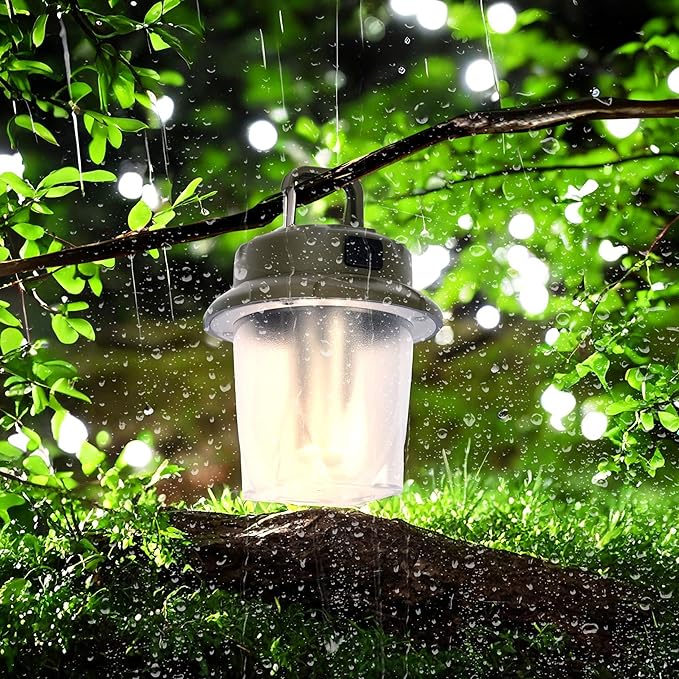 Mini LED Camping Lights for Tent Lights Portable Camping Lantern Rechargeable Outdoor Flashlight Battery Powered,450LM Camp Accessories for Hiking Backpacking Emergency Outage(Green)