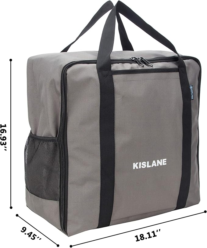 KISLANE Griddle Carrying Bag Fits for Blackstone 17’’ Tabletop Griddle, Griddle Accessories Storage for Outdoor BBQ, Gatherings, Camping (Grey)
