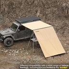 Awning Wall 6.6FT x 8.5FT Multi-Side Universal Awning Extension Waterproof Ripstop UV-Resistant for Windbreak & Sun Shade