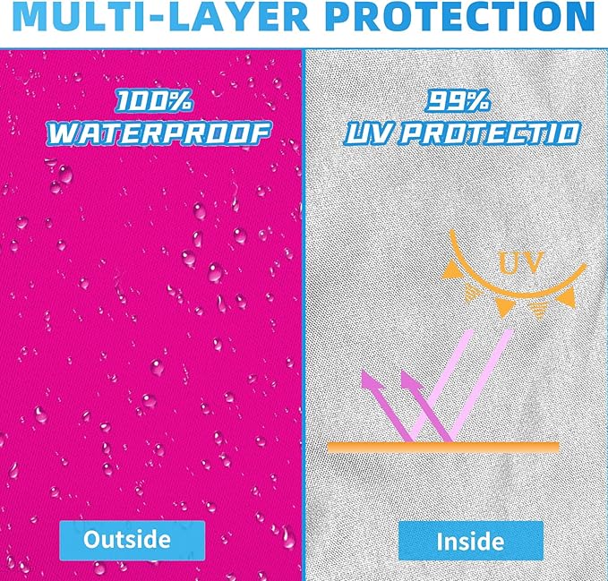 Joramoy Canopy Tent Sidewalls for 10×10 Pop Up Canopy, Instant Canopy SunWall with Waterproof and UV Protection Layer, Straight Leg Canopy Shade Wall, 1 Pack Sidewall Only(Pink), WB1010-Pink