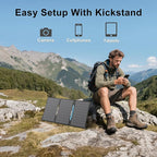 45W Portable Solar Panels Chargers with USB-C, USB-A and DC Outputs Foldable IP67 Waterproof Solar Panel for Camping,Power Emergency for Small Power Station,Phones, Power Banks