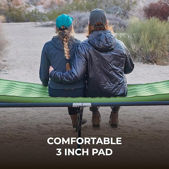 Teton Outfitter Canvas Camping Pad, Comfort Infused Sleeping Pad, Glamping Level Comfort with a Cloud Like Mattress, Perfect with Outfitter Camp Cots