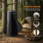 Portable Changing Room Tent - Instant Pop Up Privacy Pod with Suction Cup for SUV Liftgate, for Camping, Shower, Beach and Toilet Stall (Carrying Bag Included) (Black)