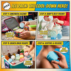 FITY Freeze The 6 Pack - A Space Saving Freezable Ice Pack use w/Lunch Boxes, Diaper Bags, Sore Muscles, 16oz can Cooler tumblers, Beach Bags, Coolers, and More.
