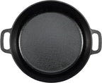 Amazon Basics Pre-Seasoned Cast Iron Dutch Oven Pot with Lid and Dual Handles, Oven Safe, Heavy-Duty, 7-Quart, Round, Black
