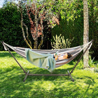 ONCLOUD 9 FT Hammock Stand Only, Heavy Duty Adjustable Indoor Outdoor Space Saving Steel Stand with Carrying Case, Universal Hammock Stand with 450 Pounds Capacity for Garden (Antique Bronze Finish)