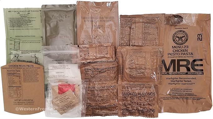 Western Frontier MRE 2019 Inspection Date Case A and Case B Bundle, 24 Meals Packed in 2016. Military Surplus Meal Ready to Eat.