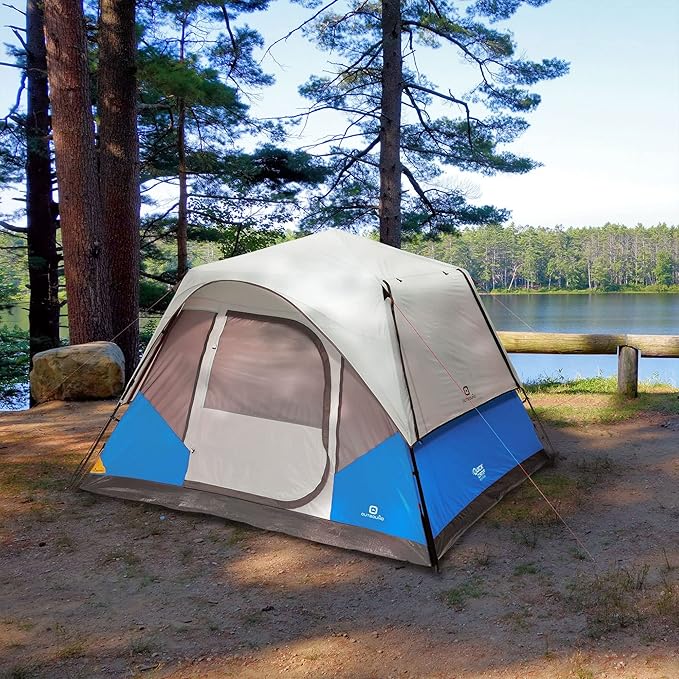 Outbound Instant Pop up Tent for Camping with Carry Bag and Rainfly | Water Resistant | 3 Season | Dome & Cabin Tents, 5, 6, 8, and 10-Person