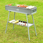 WILLBBQ Charcoal Grills Commercial Quality Portable Hibachi BBQ Lamb Skewer Folded Camping Barbecue Grill for Backyard Outdoor Cooking Use(31.6x10.3x5.1 inch) - The Perfect Gifts for Grill Lovers