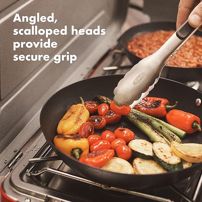 OXO Outdoor Camp Stove Tongs with Bottle Opener - 10.5 Inches