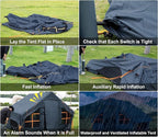 Inflatable Tents for Camping with Stove Jack, 2/4/6/8 Person Easy Setup Blow Up Tents for 4 Seasons Waterproof Inflatable Camping Tent with Awning, Air House Glamping Tents for Camping Adult