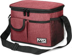Tirrinia Insulated Lunch Bag for Women Men, Leakproof Lunch Box Containers for Adult, Work, School, Soft Lunchbox for Kids,Boys, Adult Cooler Bag for Picnic Hiking Beach,Red